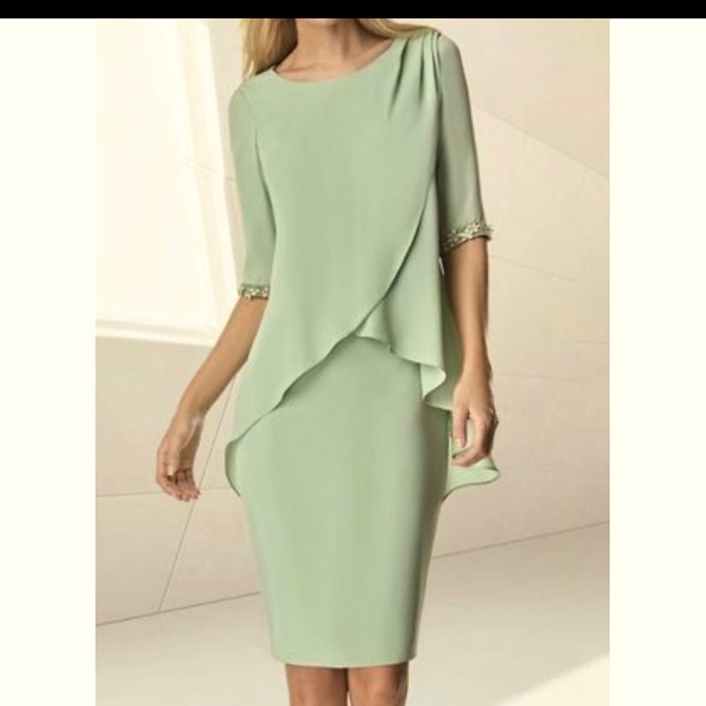 Mint green chiffon size 22
